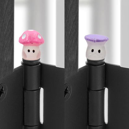 🍄 Magical Mushroom Hinge Heads – Set of 6 Glow-in-the-Dark Magnetic Door Decor