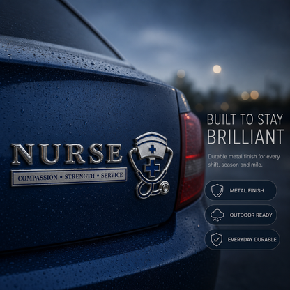 🏆Last Day Promo: 49% OFF! 💉Nurse Compassion Strength Service Car Emblem Metal Badge