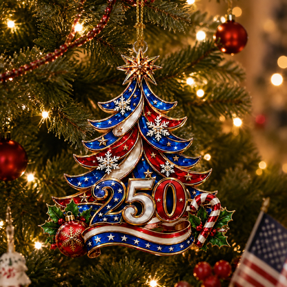 USA 250th Anniversary Christmas Ornament