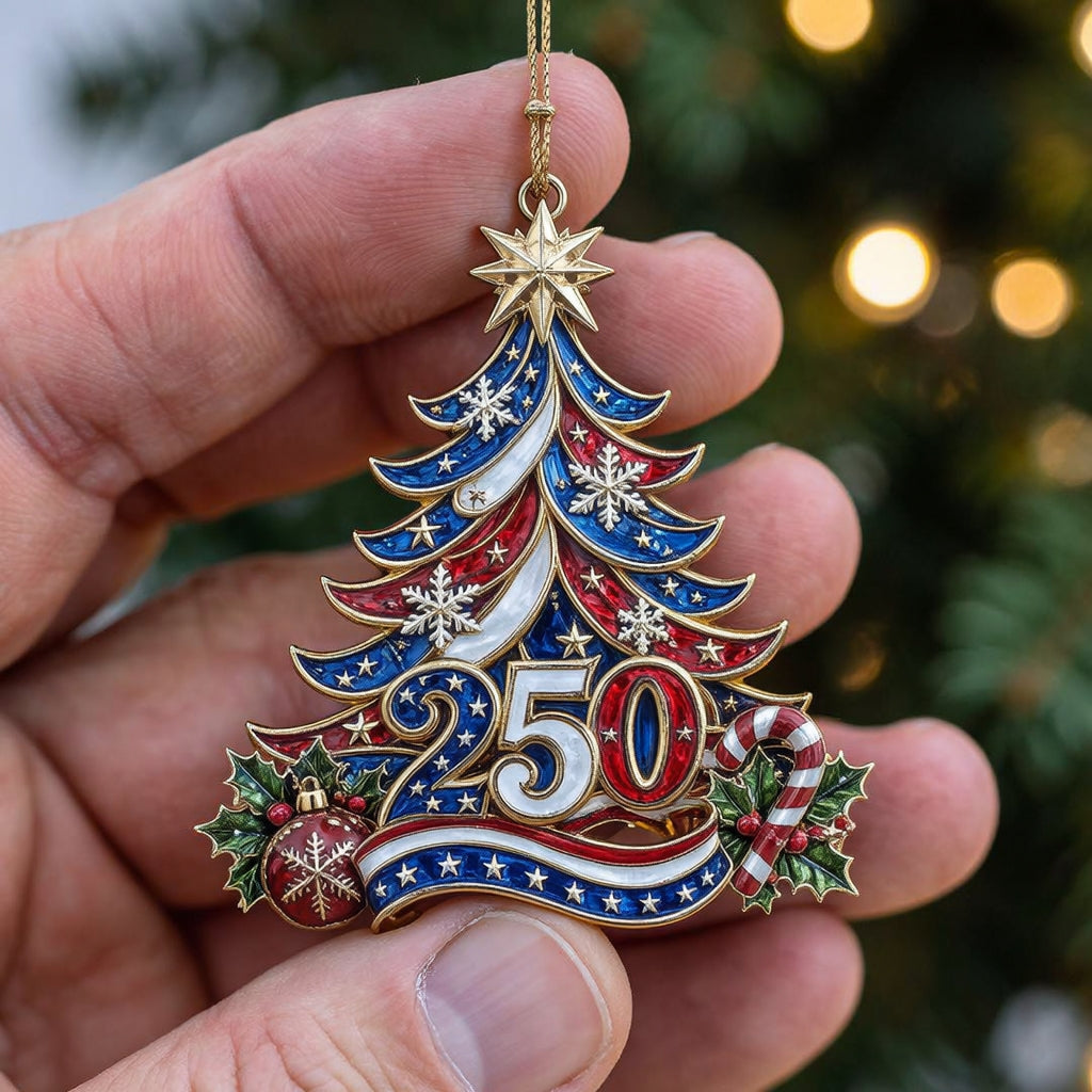 USA 250th Anniversary Christmas Ornament