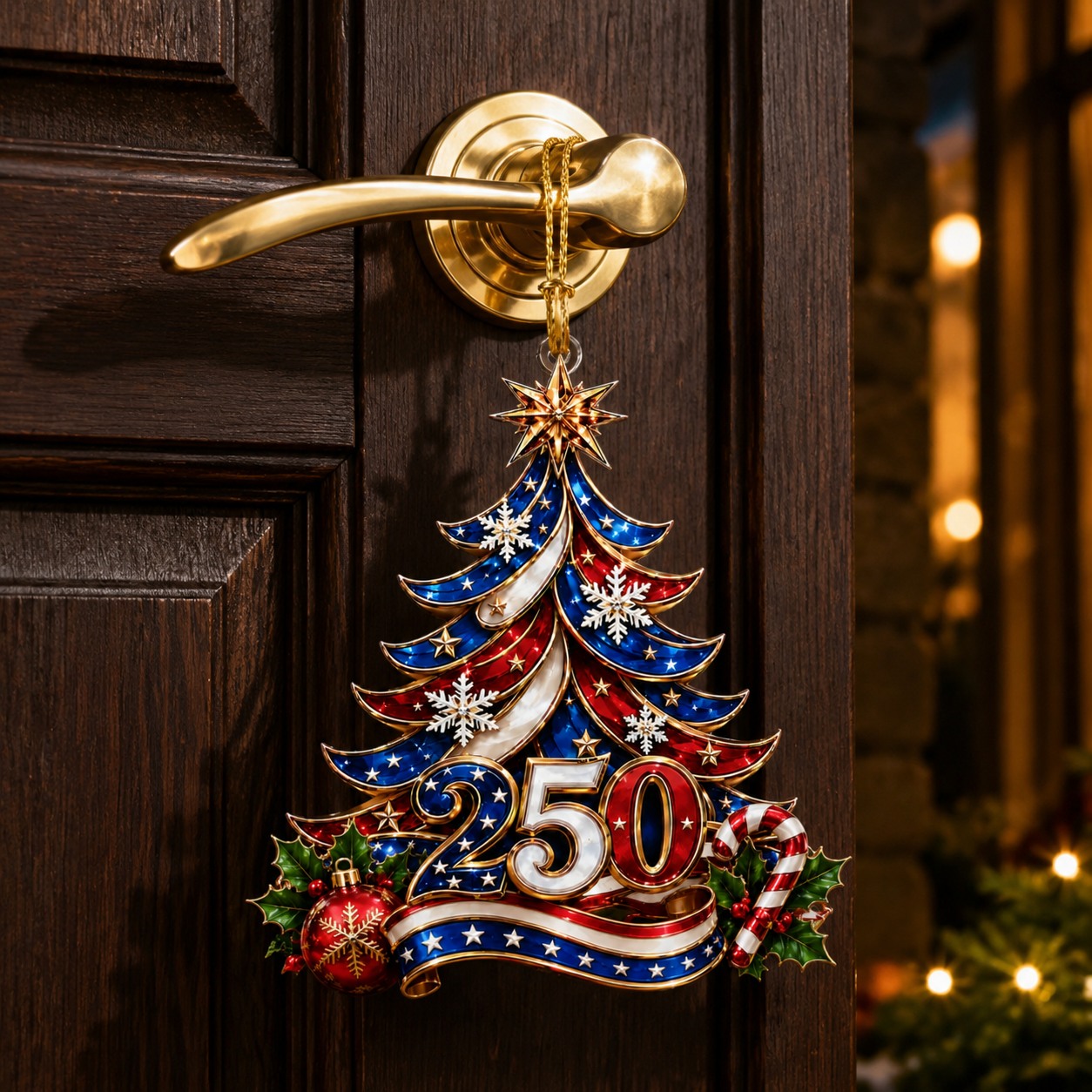 USA 250th Anniversary Christmas Ornament