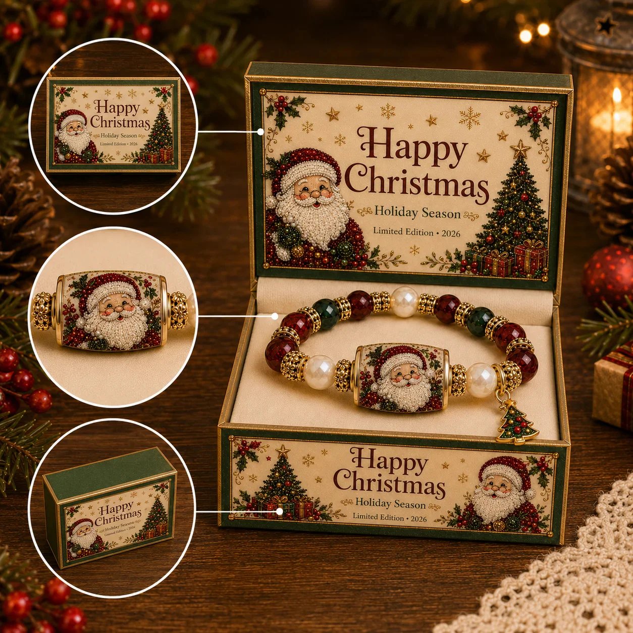 💥🎄🎄 Last Day Big Sale – 🎄 Christmas Magic Collection Bracelet — Limited Edition