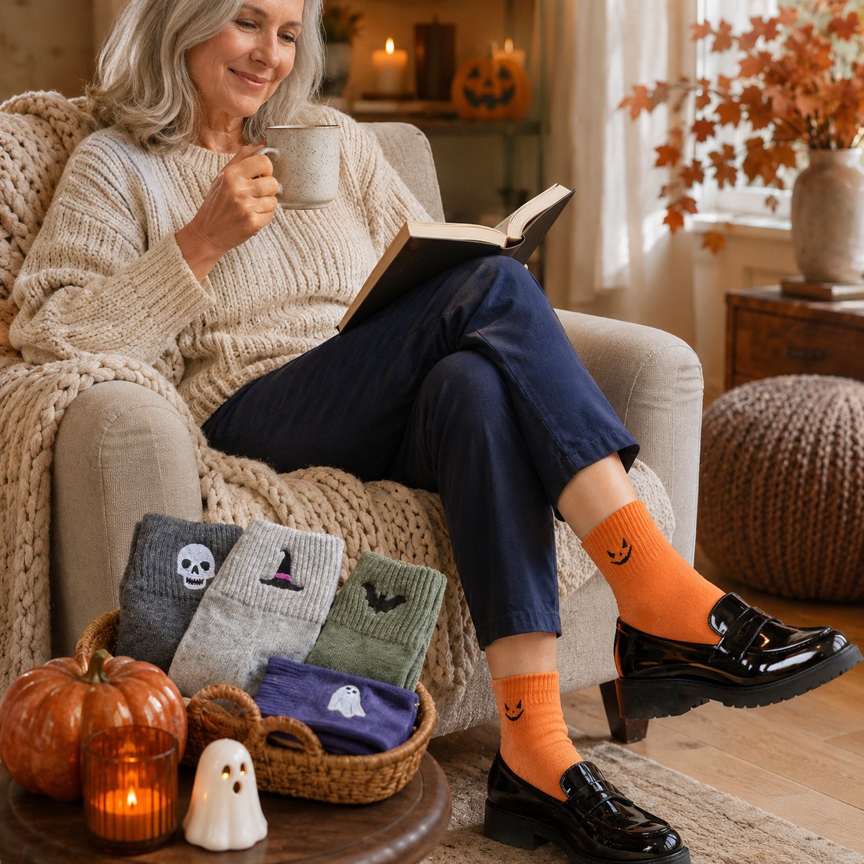 🎃 50% OFF Halloween Embroidered Ankle Socks