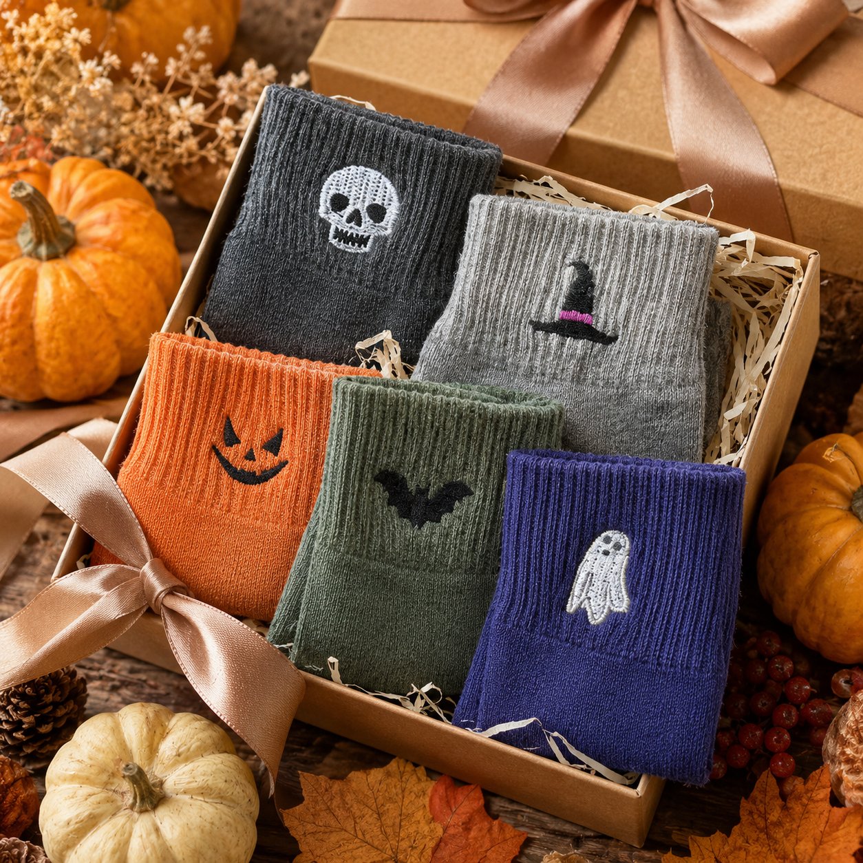 🎃 50% OFF Halloween Embroidered Ankle Socks