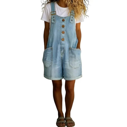 🔥Last Day SALE 49% OFF - 🤠👖Vintage Loose Wide Leg Denim Bib Overalls for Women(📦Buy 2 Free Shipping)