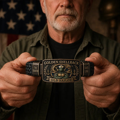 ⚓ Golden Shellback Bracelet – A Timeless Tribute to the Old Sailor