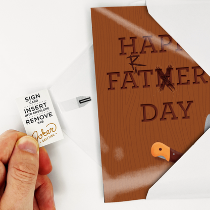 🎊Endless Father's Day Card + Pull Surprise 👨‍👦🔊 - Joker Greeting Prank Card (Sequin + Sound)