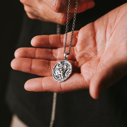Memento Mori Talisman Medallion - Helps Pair Veterans With A Service Dog Or Shelter Dog