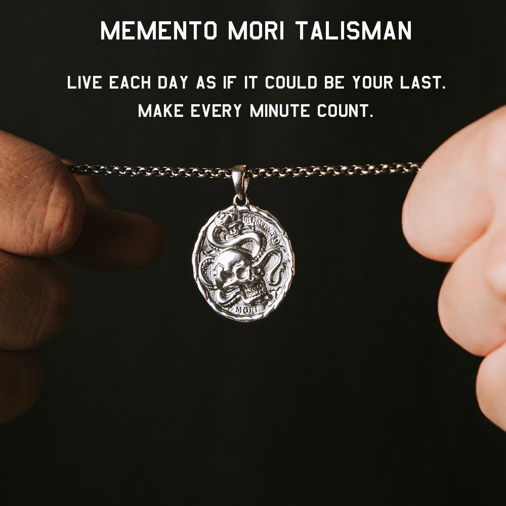 Memento Mori Talisman Medallion - Helps Pair Veterans With A Service Dog Or Shelter Dog