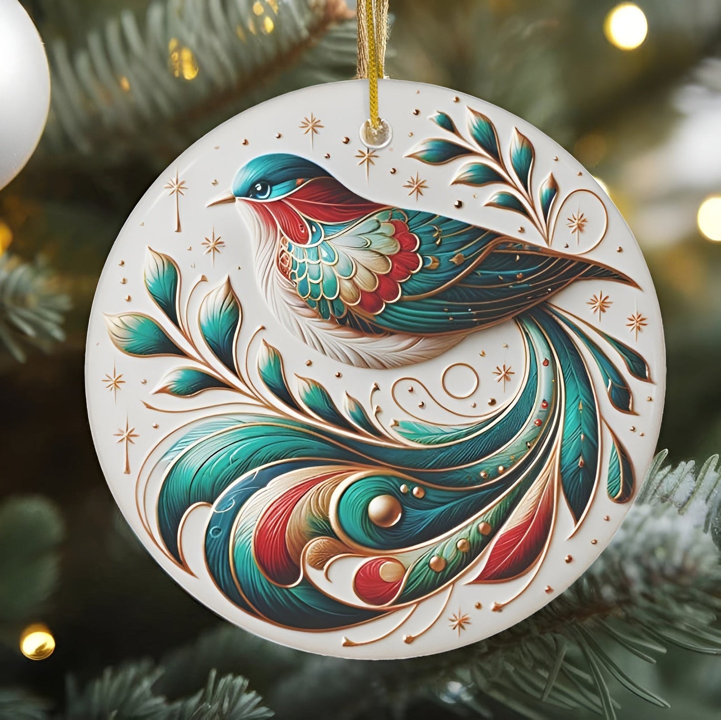 🎅CHRISTMAS SALE 49% OFF🎄Bird Of Many Colors Ceramic Christmas Ornament🐦