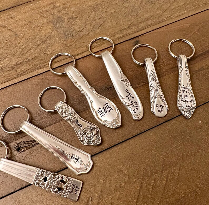 😂Fu*k Spoon handle keychain🥄