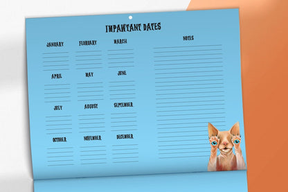 Scaredy Cats 2024 Monthly Calendar