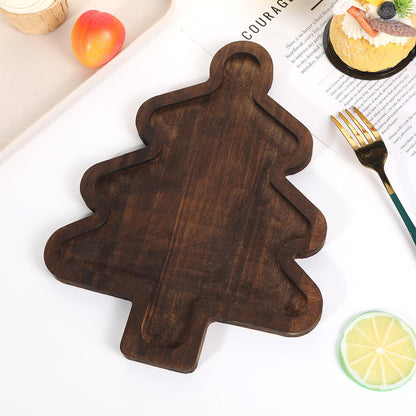 🎄Cute Home Made Wooden Christmas 🍓Fruit Dinner Plate🍽️