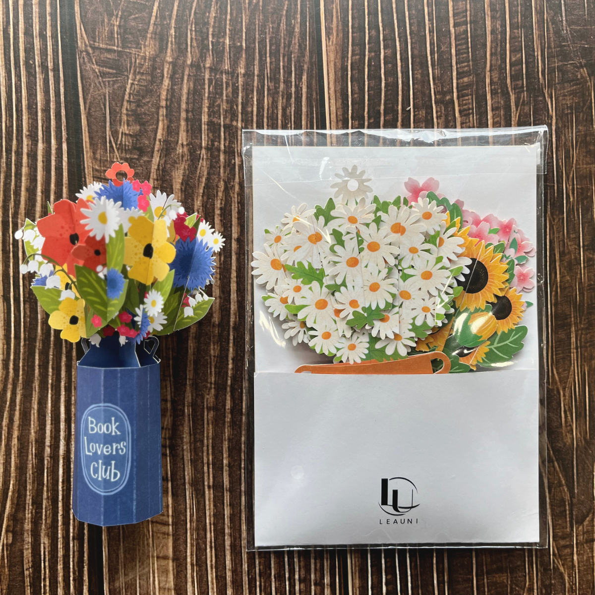 Leauni Elegant Flower Bouquet Pop-up Bookmark - New Pop-Mark