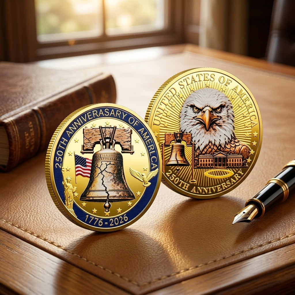 🔥LAST DAY 50% OFF✨9PCS USA 250th Anniversary Commemorative Coin Gift Set
