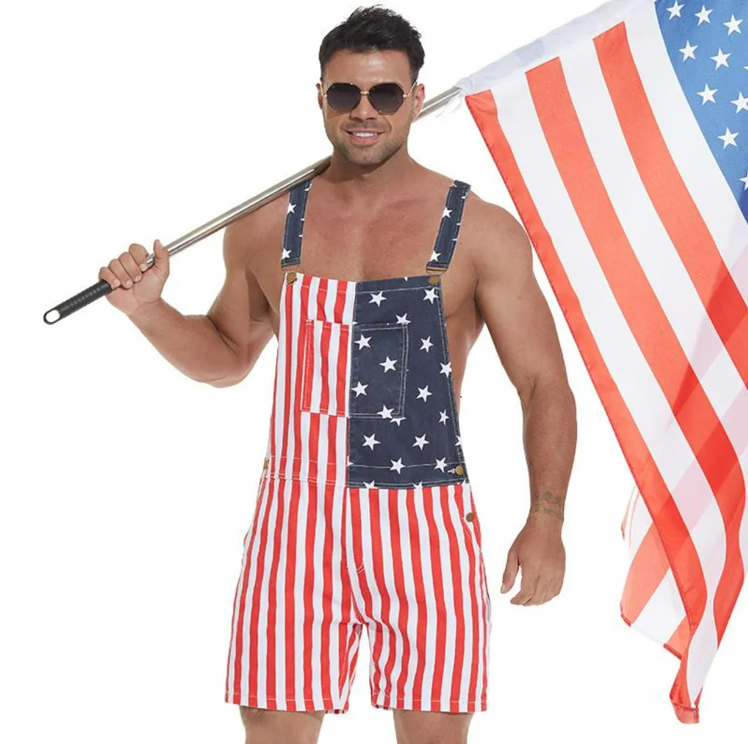 USA Flag Overalls –Same style for men and women