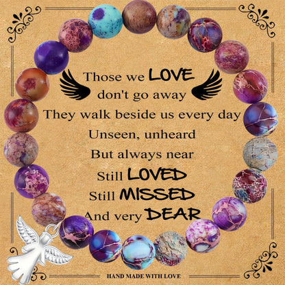 💖🎁2026 Mother's Day Gifts 50% Off--🧵Memorial Gifts Angel Wings Healing Crystal Bracelet