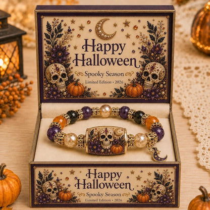 🎃 Limited Edition Halloween Beaded Bracelet Set | Spooky Cute Gift Jewelry