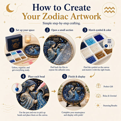 ♈12 Zodiac Signs Pearl Art Kit 🌙Buy 2+ Get Free Shipping