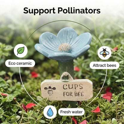 🐝Flower-Shaped Bee Watering Station💧