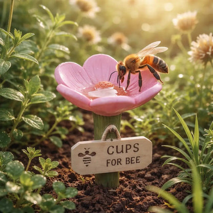 🐝Flower-Shaped Bee Watering Station💧