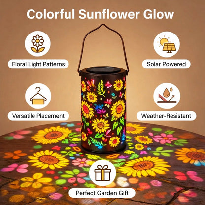 🔥HOT SALE🌞🌻Colorful Sunflower Glow Solar Garden Lantern