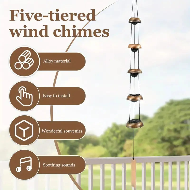 Metal Pagoda Wind Chimes for Outside