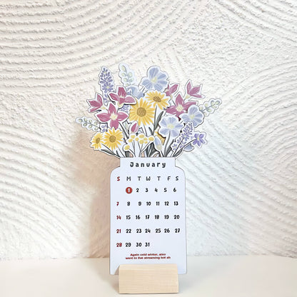 🌷Best Christmas Gift🎁-- 2025 Bloomy Flowers Desk Calendar 📅