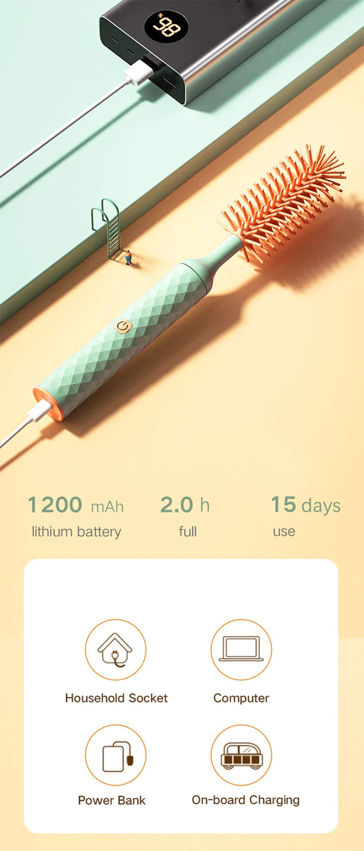 👼🧴Baby bottle companion - Silicone Electric Bottle Washer💦
