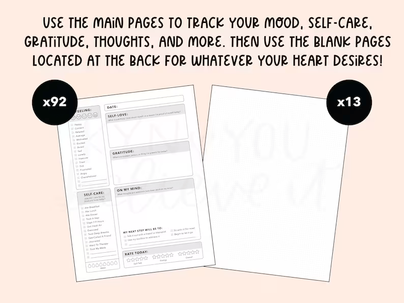 Straight Line Mental Health Journal❤BUY 2 FREE SHIPPING