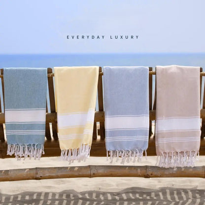 🌞🏖️Beach Towel – Lightweight Quick-Dry Sand-Free Hammam Towel for Beach, Pool & Travel