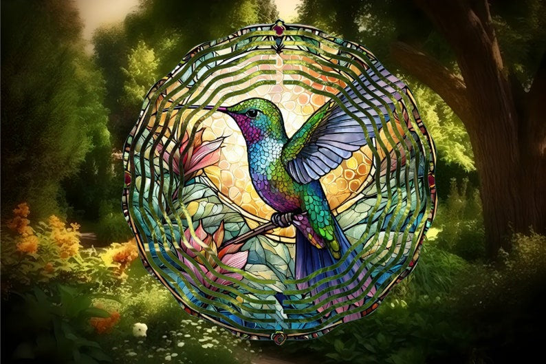 ✨ Stained Glass Wind Spinner