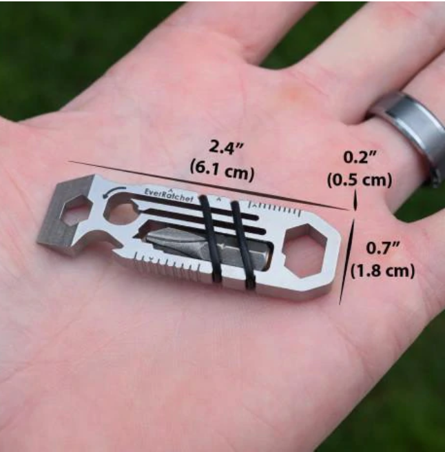 EverRatchet Clip Ratcheting Keychain Multi Tool