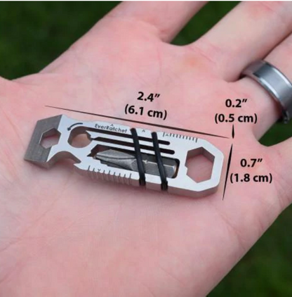 EverRatchet Clip Ratcheting Keychain Multi Tool