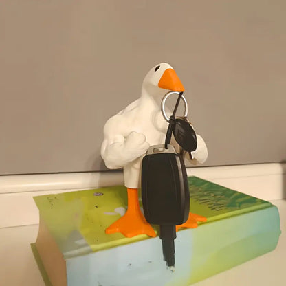🦆💪 Muscle Duck Statue Ornament
