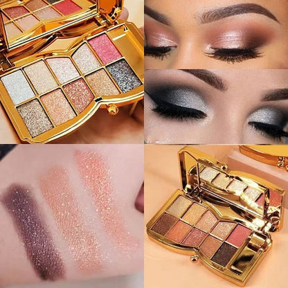 ✨10 Colors Sparkle Shimmer Eyeshadow Palette
