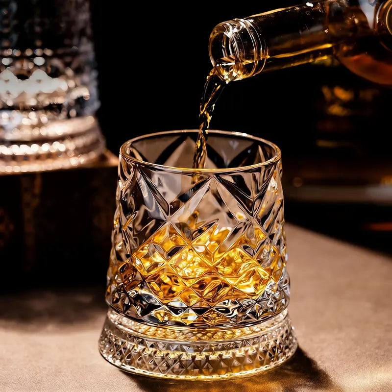 Luxury 360° Spinning Crystal Glass