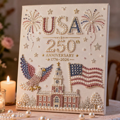 🔥LAST DAY 50% OFF - 🇺🇸 USA 250th Anniversary DIY Pearl Painting Kit ✨❤️‍🔥