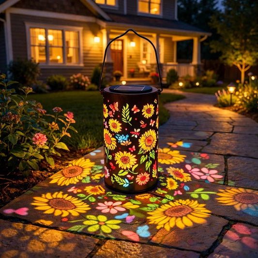 🔥HOT SALE🌞🌻Colorful Sunflower Glow Solar Garden Lantern