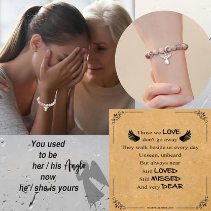 💖🎁2026 Mother's Day Gifts 50% Off--🧵Memorial Gifts Angel Wings Healing Crystal Bracelet