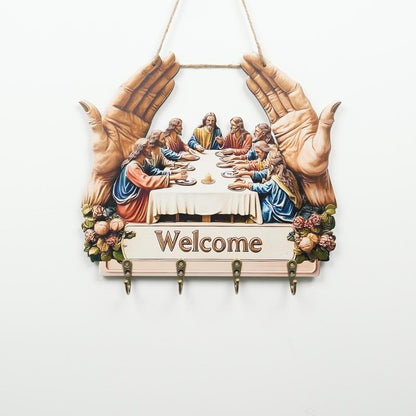 Jesus and Disciples Wall Art Keychain