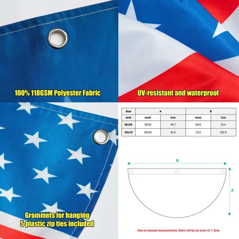 USA 250th Anniversary Fan Flag: Semiquincentennial 1776-2026 Patriotic Eagle Outdoor Banner