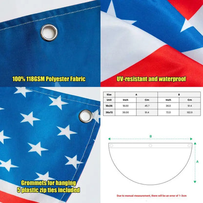 USA 250th Anniversary Fan Flag: Semiquincentennial 1776-2026 Patriotic Eagle Outdoor Banner