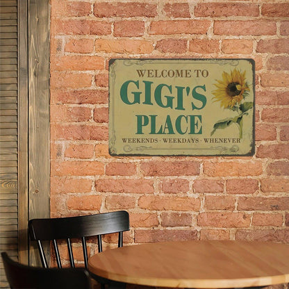 GIGI's Place tin sign Vintage Sunflower Metal Sign