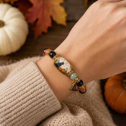 🎃 Limited Edition Halloween Beaded Bracelet Set | Spooky Cute Gift Jewelry