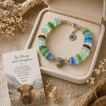 🔥50% Off Last Day - 🩵 Sea Glass Blessing Bracelet