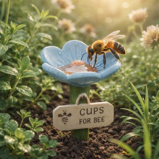 🐝Flower-Shaped Bee Watering Station💧