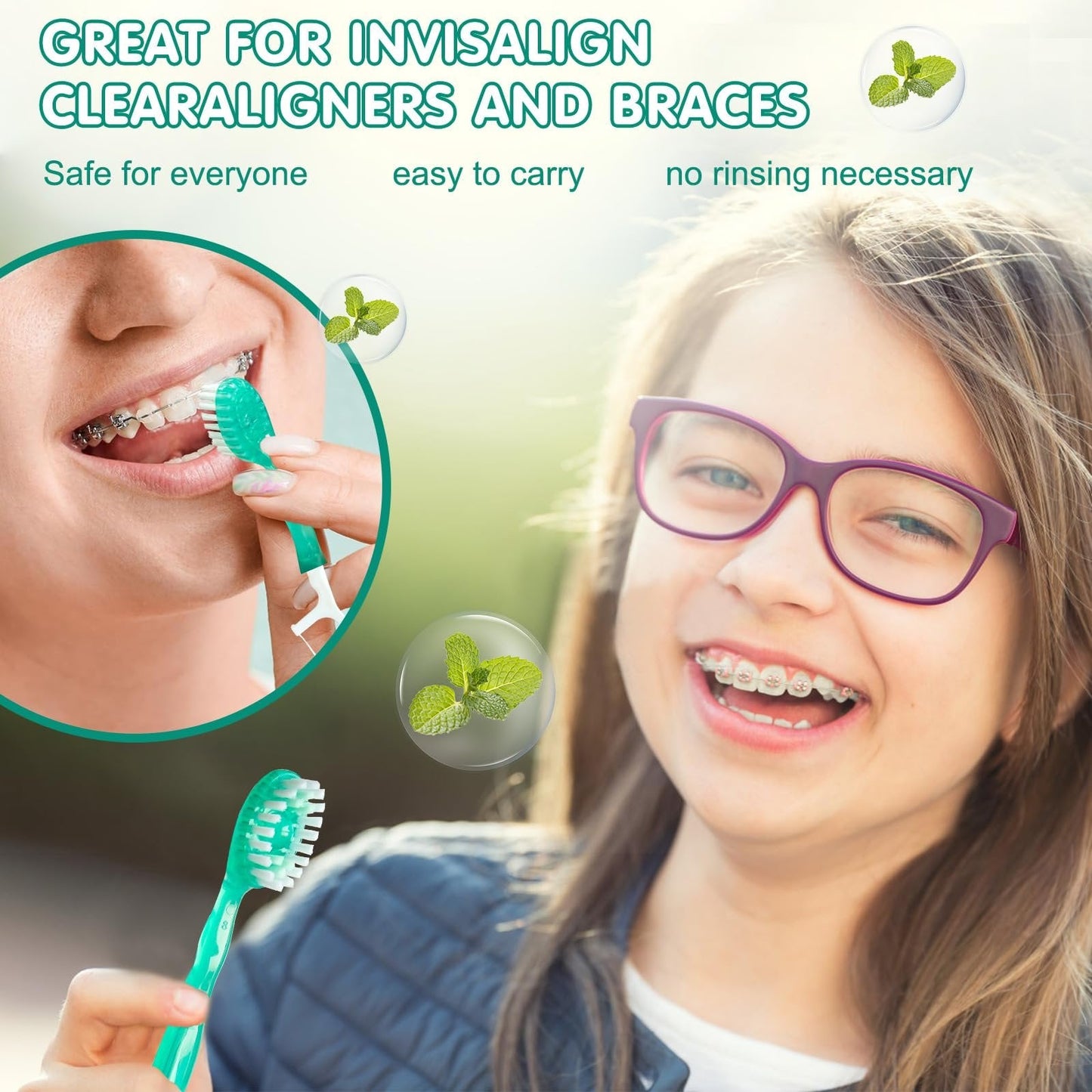 5-in-1 Disposable Travel Toothbrush