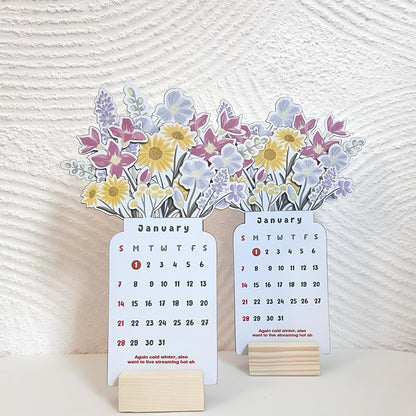 🌷Best Christmas Gift🎁-- 2025 Bloomy Flowers Desk Calendar 📅