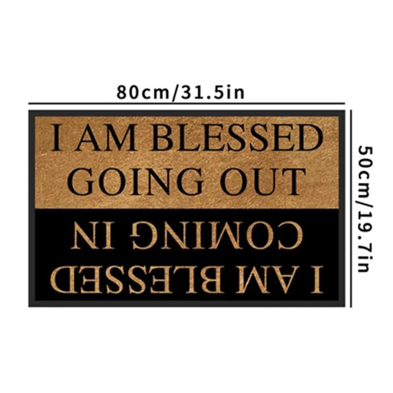 ✨I Am Blessed -  Lettered Front Door Mat